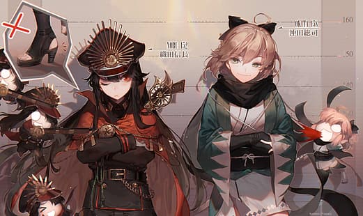 Fate/Grand Order, Oda Nobunaga, Souji Okita (Fate), 河CY, Tapety HD HD wallpaper