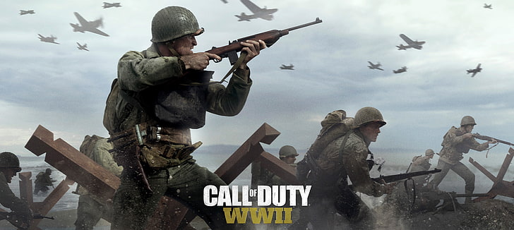 Call of Duty WWII, Battle, Normandy landings, HD wallpaper