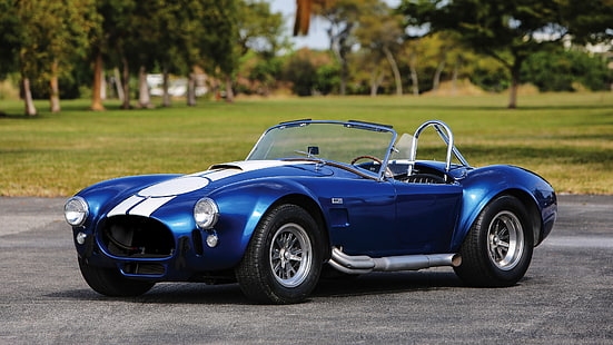 Coupe azul clásico, Shelby, Ford, 1967, Cobra, 427, S / C, MkIII, AC Cars, Fondo de pantalla HD HD wallpaper