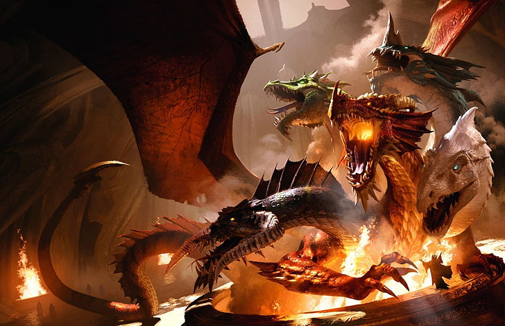 เกม Dungeons & Dragons, Hydra, Tiamat (Dungeons & Dragons), วอลล์เปเปอร์ HD