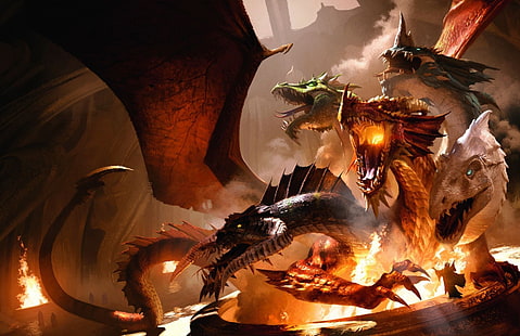 Spiel, Dungeons & Dragons, Hydra, Tiamat (Dungeons & Dragons), HD-Hintergrundbild HD wallpaper