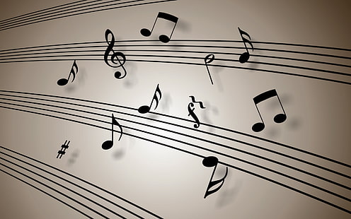 ilustração de notas musicais, fundo, branco, notas, folha, violino, afiado, estaca, chave, HD papel de parede HD wallpaper