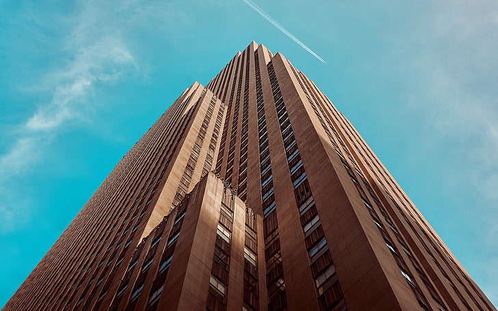 Buildings, Building, New York, Rockefeller Center, Sky, Skyscraper, HD wallpaper