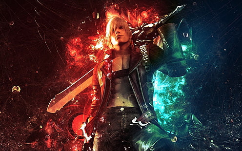 Devil May Cry 3 Dante Colorful, Dante from Devil May Cry 3, Games, Devil May Cry, HD wallpaper HD wallpaper