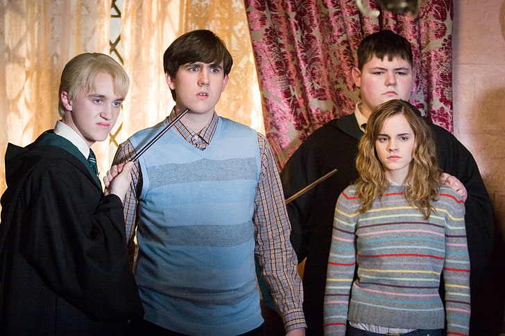Harry Potter, Harry Potter i Zakon Feniksa, Draco Malfoy, Hermiona Granger, Neville Longbottom, Tapety HD