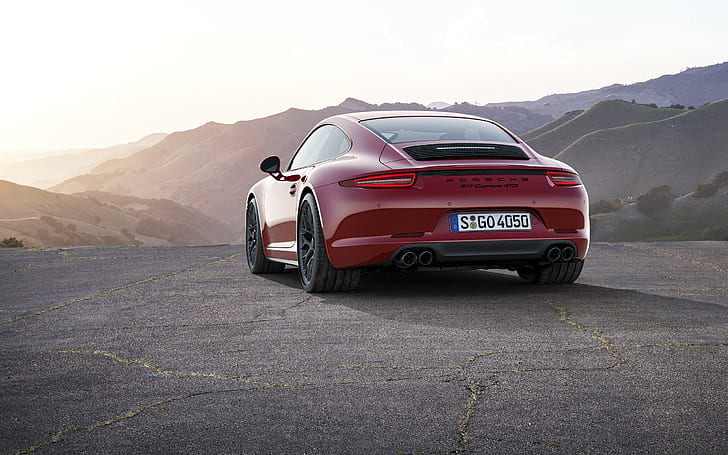 2015 Porsche 911 Carrera GTS 4 Coupe 2, красное купе, купе, Порше, Carrera, 2015, автомобили, HD обои