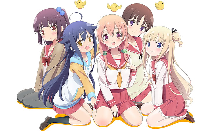 Anime, Hinako Note, Chiaki Hagino, Hinako Sakuragi, Kuina Natsukawa, Mayuki Hiiragi, Yua Nakajima, HD wallpaper