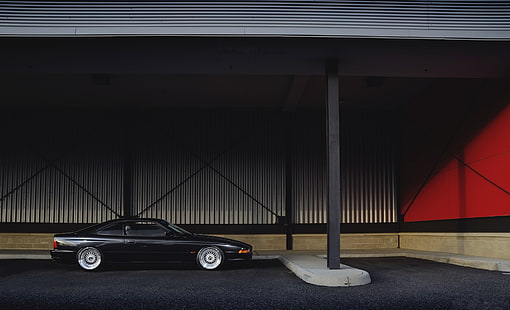 noir, BMW, profil, verrière, roues, lecteurs, bbs, e31, bbc, 840cl, Fond d'écran HD HD wallpaper