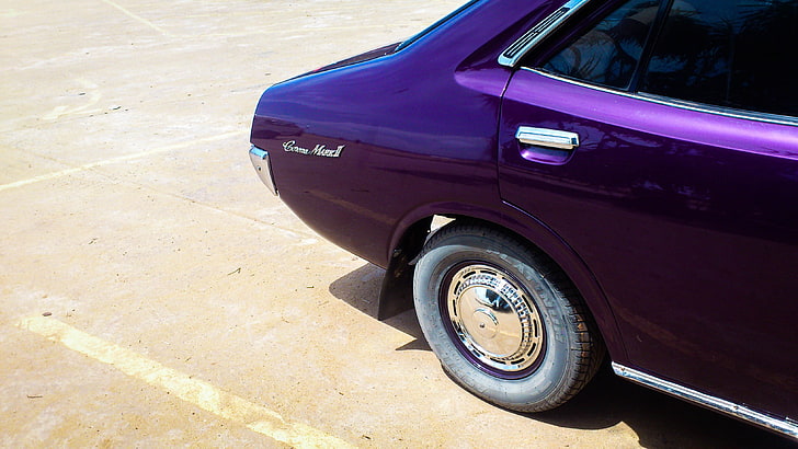 Púrpura muscle car, coche, Corona, Fondo de pantalla HD