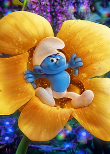 Animacja, Smurfs: The Lost Village, Hefty Smurf, 4K, Tapety HD HD wallpaper