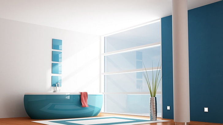 浴室の家具モダンなインテリアデザイン建築現代のHDアート、バスルーム、家具、 HDデスクトップの壁紙