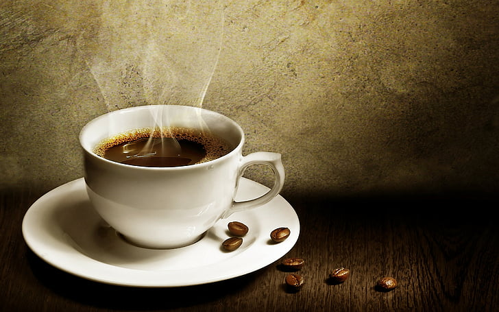 feijão, cafeína, café, xícaras, bebidas, HD papel de parede