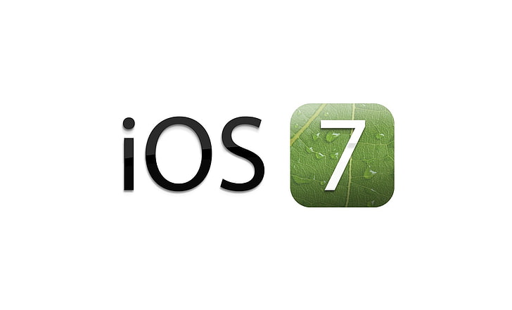 белый, фон, операционная, система, версия, 7 iOS, значок, HD обои