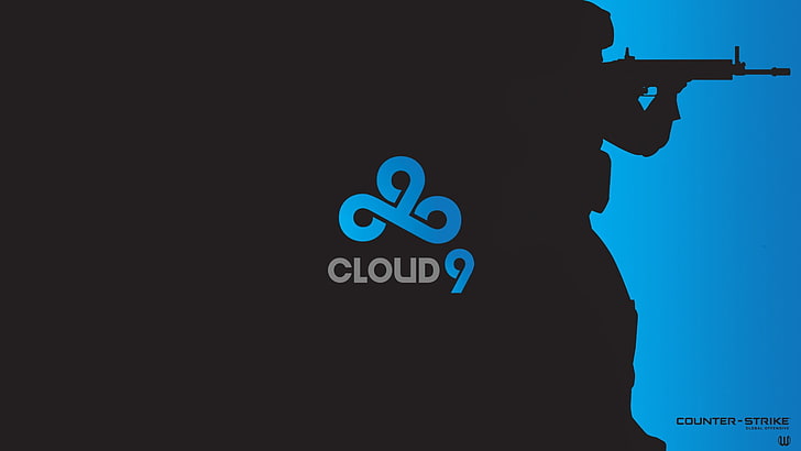 black and blue text print, Cloud9, Shroud, minimalism, soldier, Counter-Strike, video games, HD wallpaper