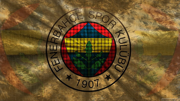 Fenerbahçe、1907、サッカークラブ、ロゴ、fenerbahce spor kulubu 1907テキスタイル、fenerbahçe、1907、サッカークラブ、ロゴ、 HDデスクトップの壁紙