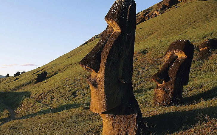 Moai, Isla de Pascua, estatua, Fondo de pantalla HD