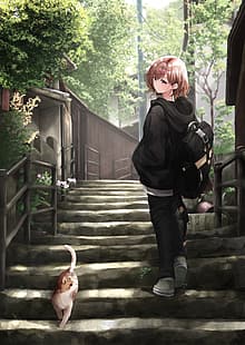 Anime, Anime Girls, digitale Kunst, Kunstwerk, 2D, Porträtanzeige, vertikal, HD-Hintergrundbild HD wallpaper
