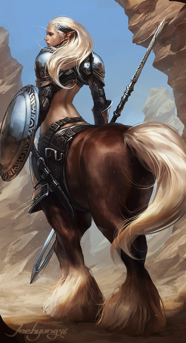 fantasy art, warrior, Centaurs, HD wallpaper