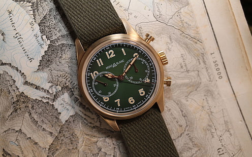 Blanc, szwajcarskie luksusowe zegarki, Montblanc, szwajcarskie luksusowe zegarki na rękę, zegarek analogowy, automatyczny chronograf Montblanc 1858, Tapety HD HD wallpaper