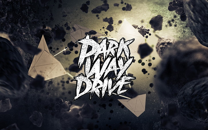 Park Way drive text tapet, svart, Parkway Drive, fan art, triangel, hardcore, Metalcore, metal musik, abstrakt, HD tapet