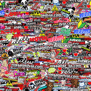Illest collage wallpaper, Sticker Bomb, palos, bombas, Fondo de pantalla HD HD wallpaper