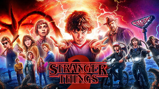 Stranger Things, sebelas, penuh warna, TV, karya seni, Wallpaper HD HD wallpaper