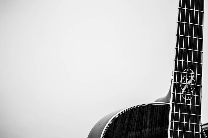 czarno-biała rakieta tenisowa, gitara, monochromatyczna, Ibanez, Tapety HD