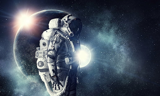 Научная фантастика, астронавт, HD обои HD wallpaper
