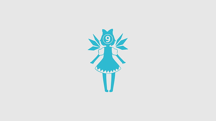 Mädchen ClipArt, Touhou, Cirno, Anime, Minimalismus, HD-Hintergrundbild