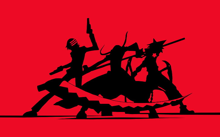 Red Soul Eater Anime Maka Albarn Death the Kid Black Star Scythe HD, анимационен филм / комикс, аниме, черен, червеният, звезда, смърт, душа, дете, ядец, коса, maka, albarn, HD тапет