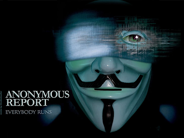匿名レポート-今後の映画、匿名ロゴ、映画、、匿名レポート、 HDデスクトップの壁紙