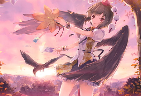 Anime, Touhou, Aya Shameimaru, Sfondo HD HD wallpaper