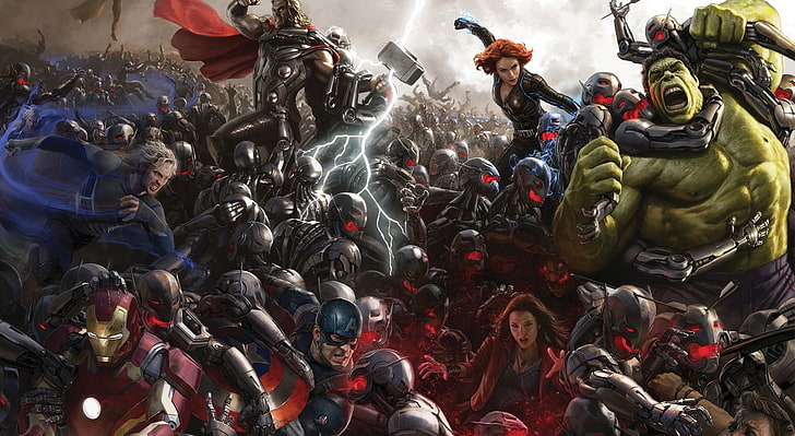 Wallpaper HD Ultron Age of Avengers, wallpaper Marvel Avengers, Film, The Avengers, 2015, Wallpaper HD