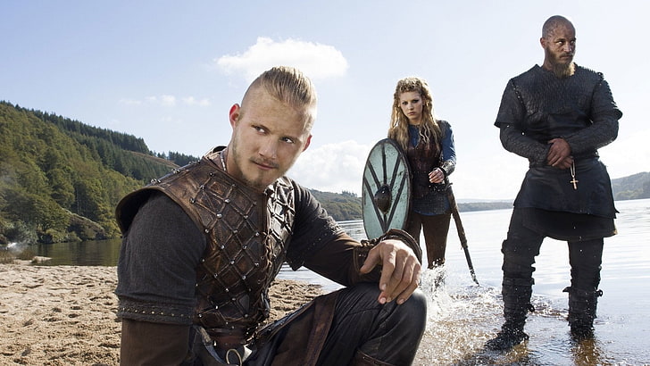 HD wallpaper: vikings, ragnar lodbrok, bjorn lothbrok, shields, tv series