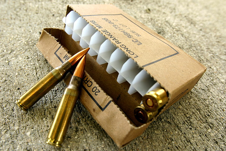 ammunition, M1A rifle, caliber 7.62x51mm, HD wallpaper
