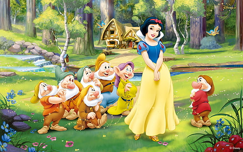 Snow White And The Seven Dwarfs, Snow White and the Seven Dwarfs, Cartoons, , cartoon, HD wallpaper HD wallpaper