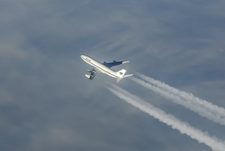 IL-86、航空機、飛行機、飛行機雲、飛行、 HDデスクトップの壁紙