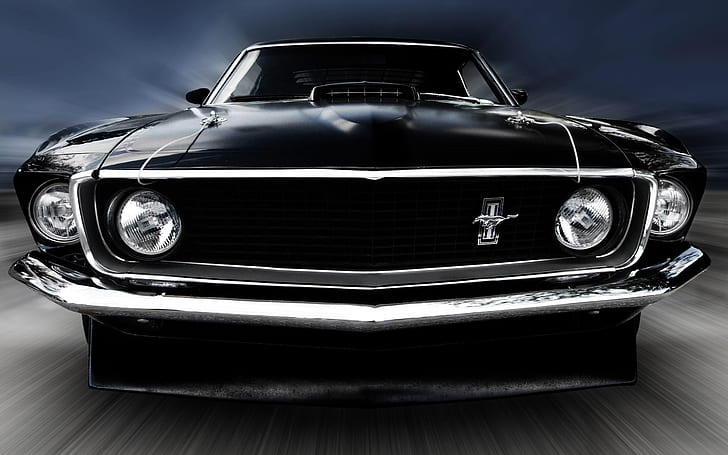 1969 Ford Mustang, muskelbil, mustang, ford mustang, HD tapet