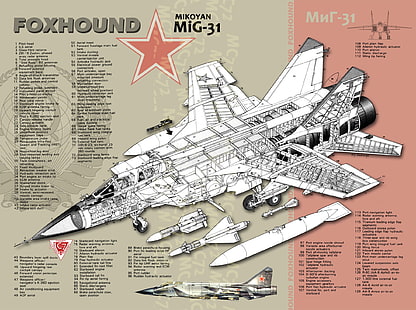 изтребител, миг, руски, MIG 31, самолет, самолет, реактивен, военен, 3, HD тапет HD wallpaper
