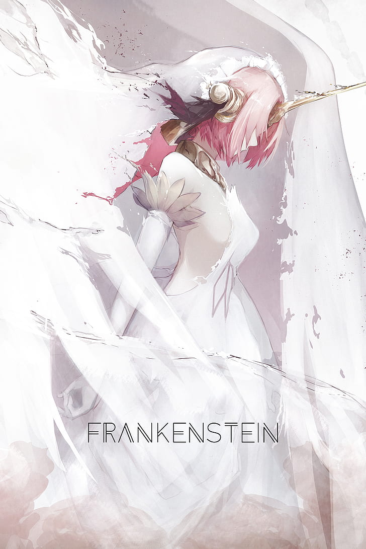 Berserker of Black, chicas anime, vestido blanco, FateApocrypha, Fate Series, Fondo de pantalla HD, fondo de pantalla de teléfono