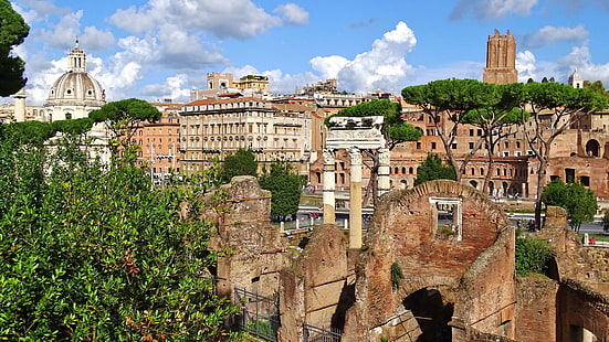 古代の構造、アンティーク、建築、アリーナ、建物、コロッセオ、円柱、ダウンタウン、フォーラム、歴史的に、イタリア、記念碑、古い、興味のある場所、ローマ、ローマ人、ローマ、破滅、観光、 HDデスクトップの壁紙 HD wallpaper