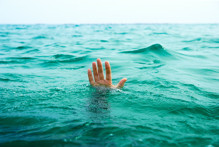 drown, hands, HD wallpaper