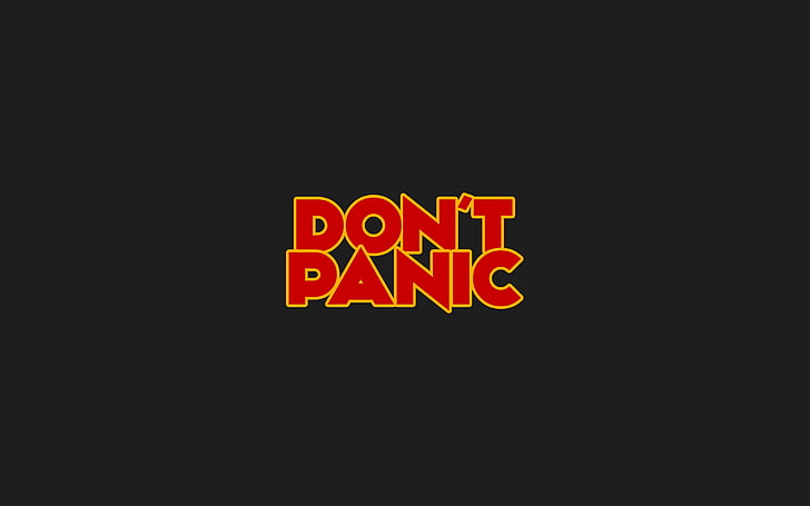 42, Dont Panic, minimalism, The Hitchhikers Guide To The Galaxy, HD tapet