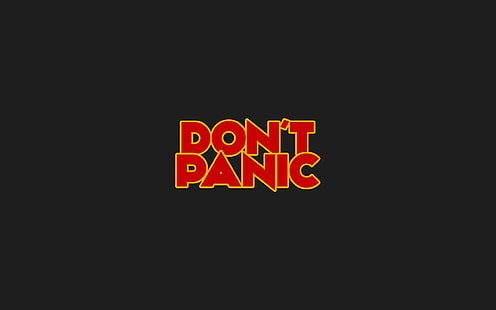 42, Dont Panic, minimalism, Le guide des auto-stoppeurs de la galaxie, Fond d'écran HD HD wallpaper