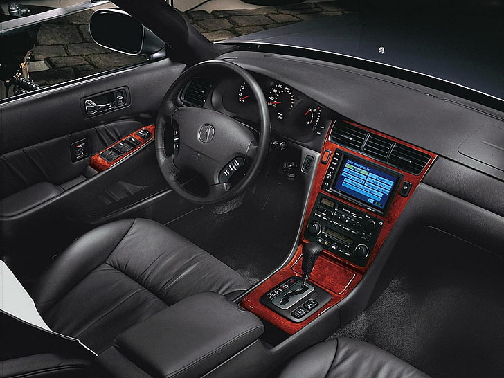 grey Acura steering wheel, acura rl, interior, steering wheel, speedometer, HD wallpaper