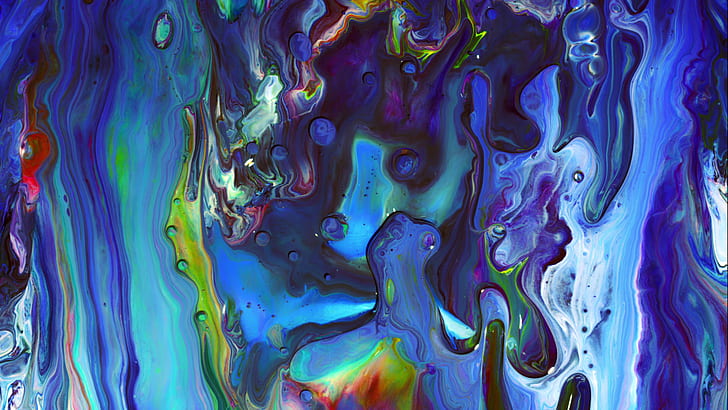 abstract, 4K, Color Burst, liquid, HD wallpaper