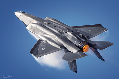 Быстрый и яростный, F-35, истребитель-бомбардировщик, ВВС Австралии, Эффект Прандтля - Глауэрта, F-35 Lightning II, HESJA Air-Art Photography, Lockheed Martin F-35A Lightning II, HD обои HD wallpaper