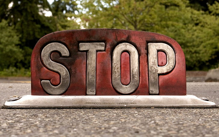 signs stop sign red, HD wallpaper