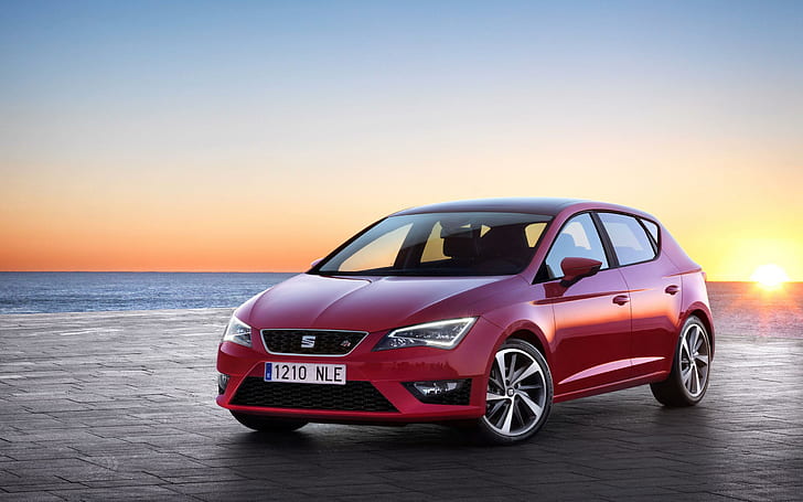 2012 Seat Leon, red seat brand 5 door hatchback, 2012, seat, leon, cars, other cars, HD wallpaper