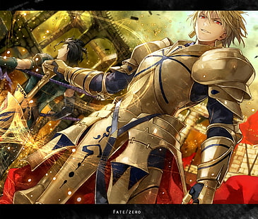 Anime, Jungs, Schicksal, Schicksal Null, Gilgamesch, Lancer, Serie, HD-Hintergrundbild HD wallpaper